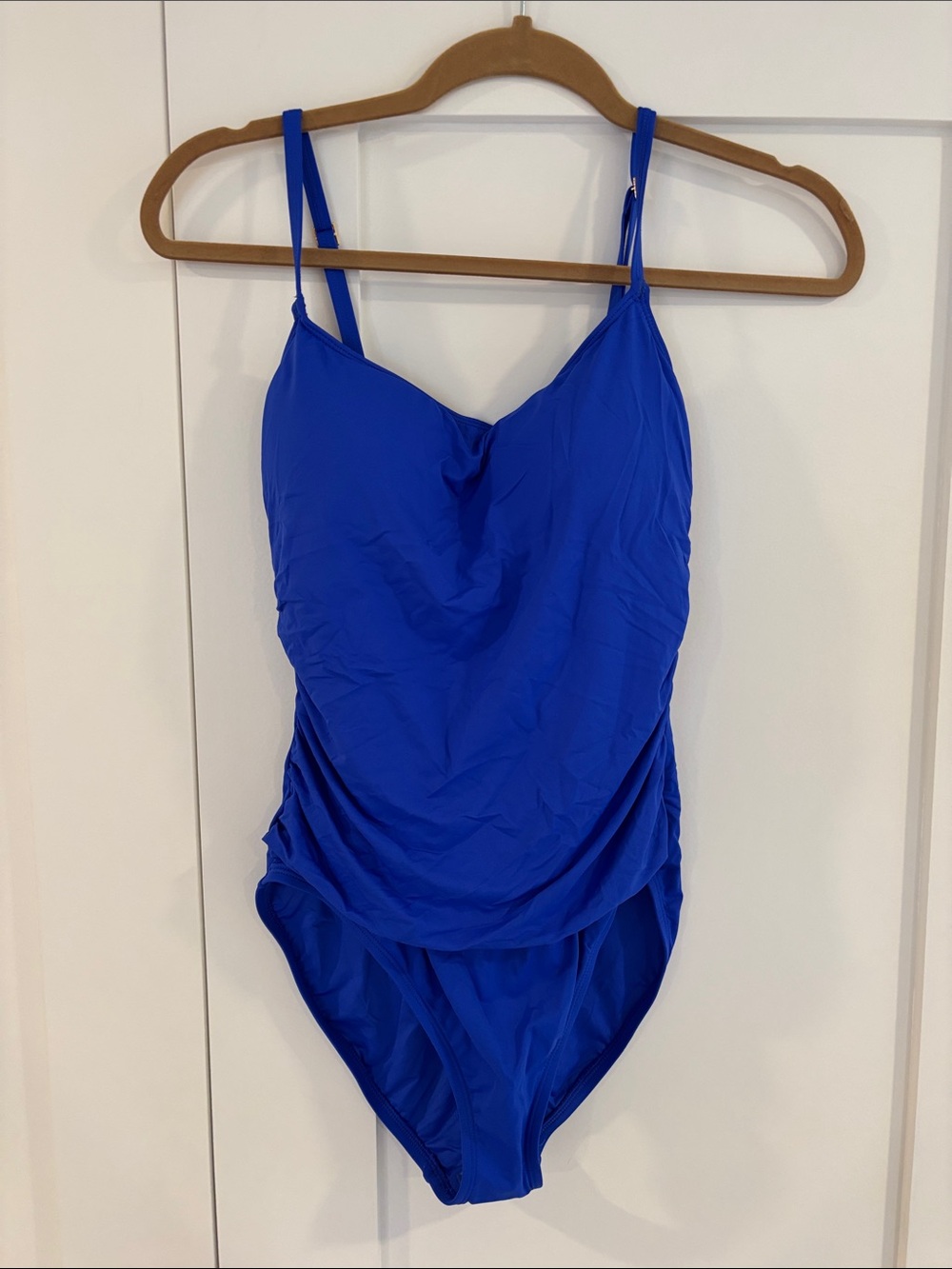 La Blanca Royal Blue One-Piece Swimsuit with Adjustable Straps